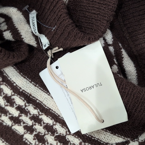 NWT Tularosa Brown and White Ruffled Tiered Maxi Skirt - Picture 6 of 6